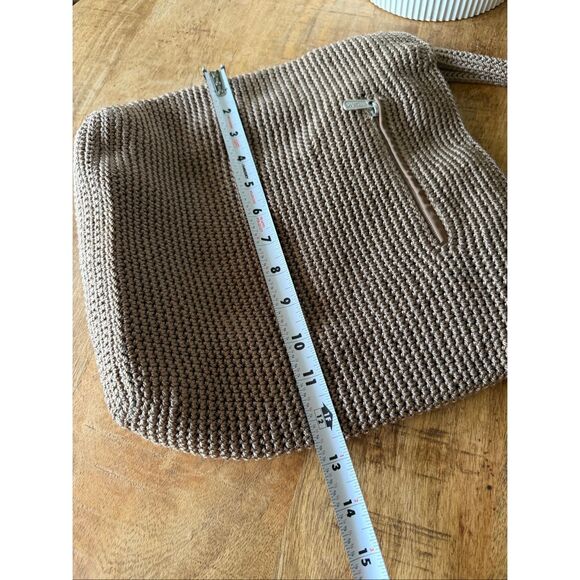 The Sak Crochet Shoulder Bag Taupe Woven Boho Casual Everyday Purse - Picture 6 of 10